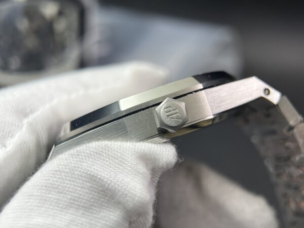 Royal Oak 41mm 15500 SS APSF 1:1 Best Edition White Textured Dial on SS Bracelet A4302 Super Clone - Image 7
