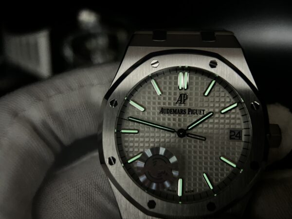 Royal Oak 41mm 15500 SS APSF 1:1 Best Edition White Textured Dial on SS Bracelet A4302 Super Clone - Image 6