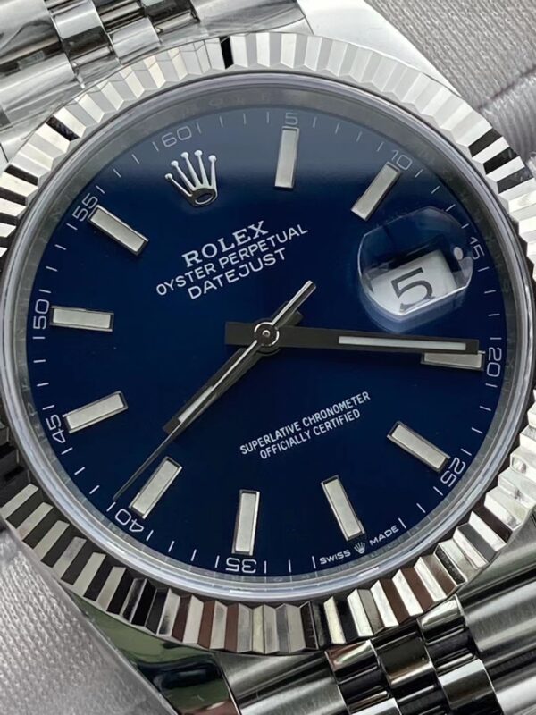 DateJust 126334 904L SS Clean Factory Best Edition Blue Dial on Jubilee Bracelet S3235 - Image 4