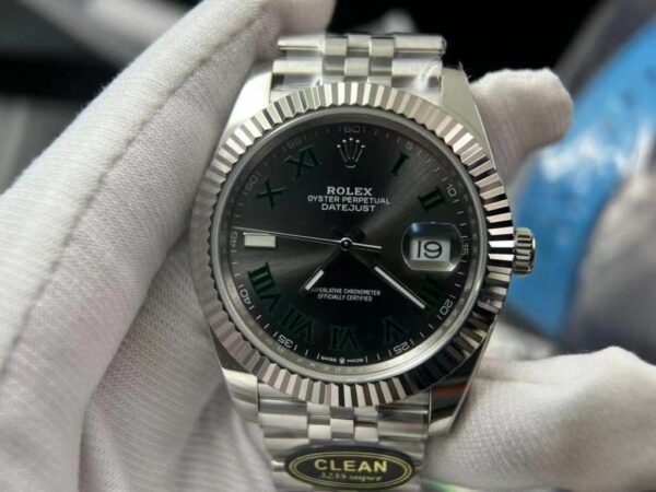 DateJust41 126334 904L SS Clean Factory Best Edition Wimbledon Dial on Jubilee Bracelet S3235 - Image 2