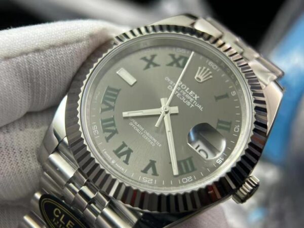 DateJust41 126334 904L SS Clean Factory Best Edition Wimbledon Dial on Jubilee Bracelet S3235 - Image 6