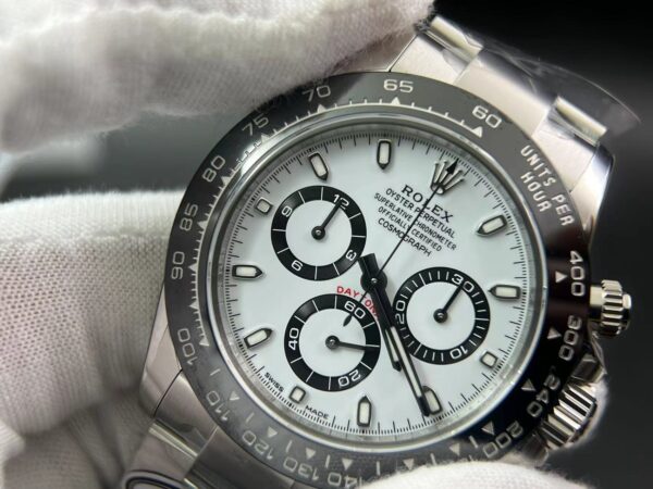 Daytona 116500 Clean Factory 1:1 Best Edition 904L SS Case and Bracelet White Dial SA4130  V3 version - Image 3