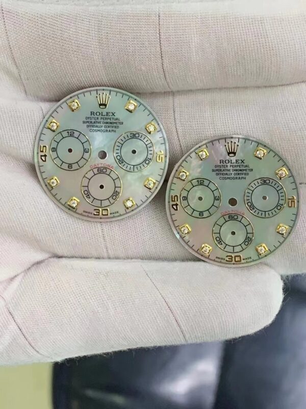 Customized Daytona shell dial with moissanite, suitable for 4130 movement including original watch - Image 2