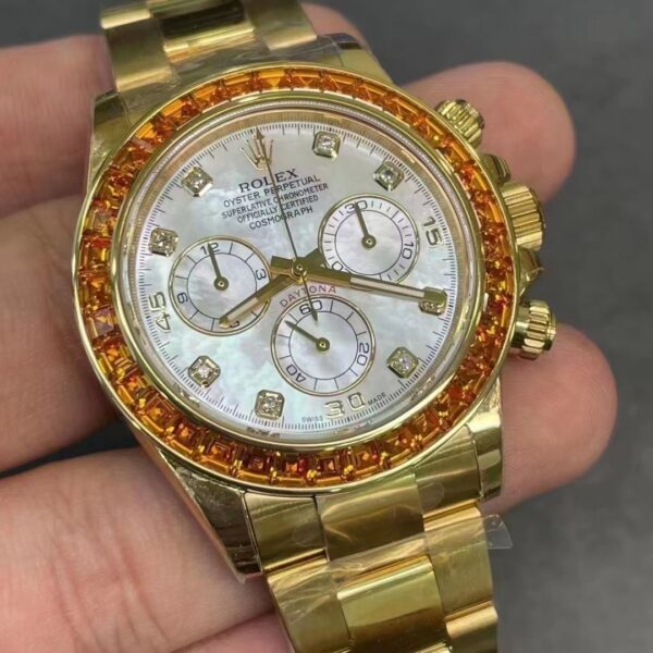 Customized Daytona shell dial with moissanite, suitable for 4130 movement including original watch - Image 8