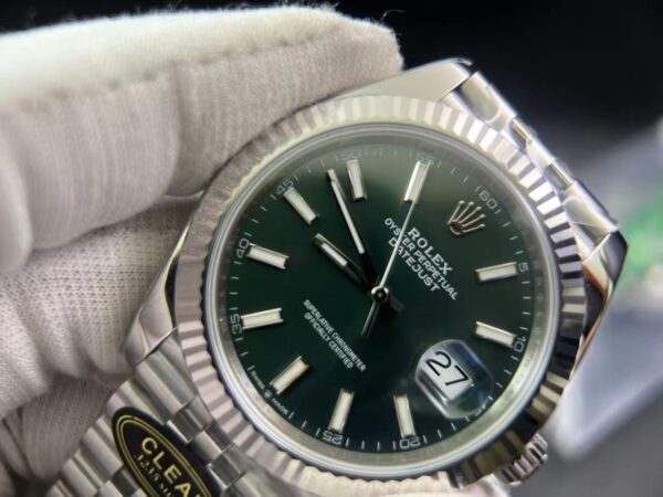 DateJust 41 126334 Clean 1:1 Best Edition 904L Steel Mint Green Dial on Jubilee Bracelet VR3235 - Image 4