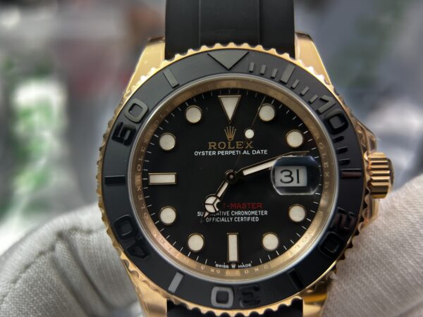 Yacht-Master 126655 Clean factory 1:1 Best Edition Black Ceramic Bezel 904L Steel on Oysterflex Rubber Strap VR3235