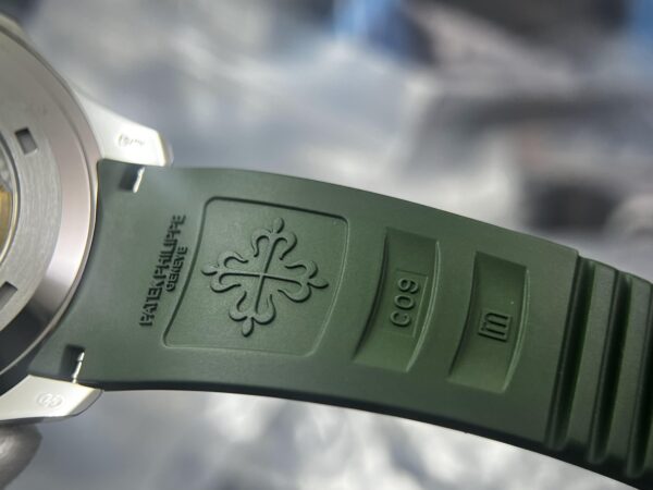 Aquanaut 5168 SS 3KF 1:1 Best Edition GreenTextured Dial on Green Rubber Strap A330 Super Clone V3 - Image 8