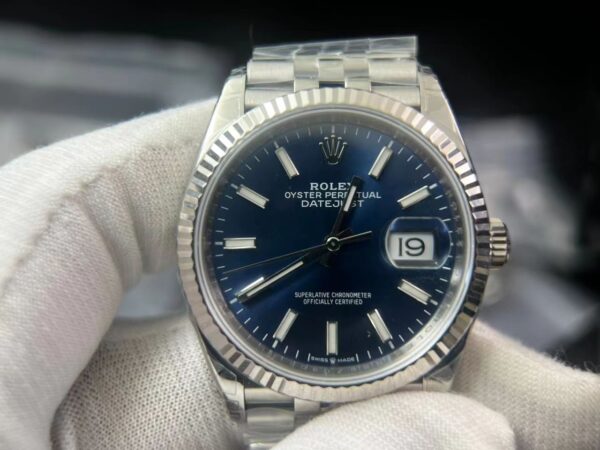 DateJust 36 126234 904L SS VSF 1:1 Best Edition Fluted Bezel  Blue Dial on Jubilee Bracelet VS3235