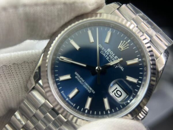 DateJust 36 126234 904L SS VSF 1:1 Best Edition Fluted Bezel  Blue Dial on Jubilee Bracelet VS3235 - Image 3