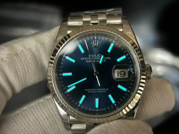 DateJust 36 126234 904L SS VSF 1:1 Best Edition Fluted Bezel  Blue Dial on Jubilee Bracelet VS3235 - Image 5