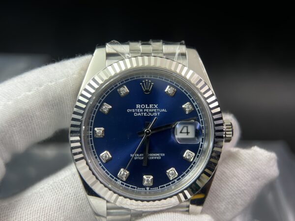 DateJust 41 126334 Clean 1:1 Best Edition 904L Steel Blue Diamond Dial on Jubilee Bracelet VR3235