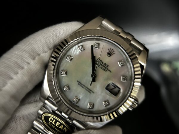 DateJust 41 126334 Clean 1:1 Best Edition 904L Steel MOP Diamond Dial on Jubilee Bracelet VR3235 - Image 9