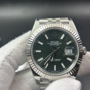 DateJust 41MM 126334 SS Clean Factory 1:1 Best Edition Green Fluted Dial on SS Jubilee Bracelet VR3235