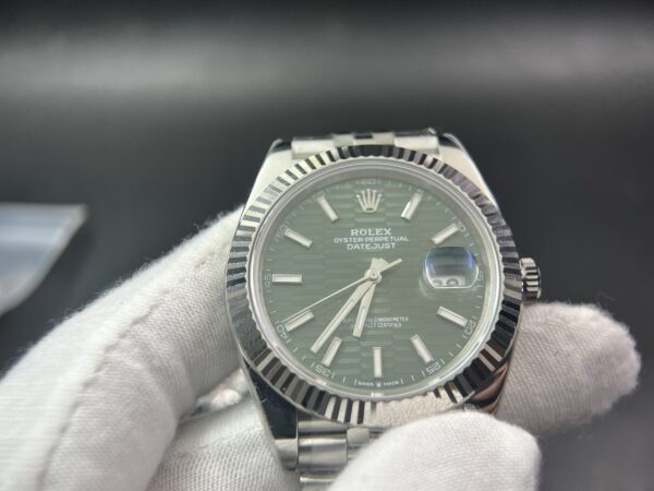 DateJust 41MM 126334 SS Clean Factory 1:1 Best Edition Green Fluted Dial on SS Jubilee Bracelet VR3235 - Image 3