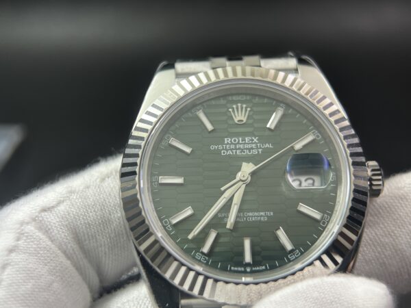 DateJust 41MM 126334 SS Clean Factory 1:1 Best Edition Green Fluted Dial on SS Jubilee Bracelet VR3235 - Image 8