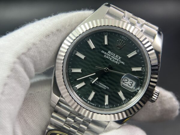 DateJust 41MM 126334 SS Clean Factory 1:1 Best Edition Green Fluted Dial on SS Jubilee Bracelet VR3235 - Image 9