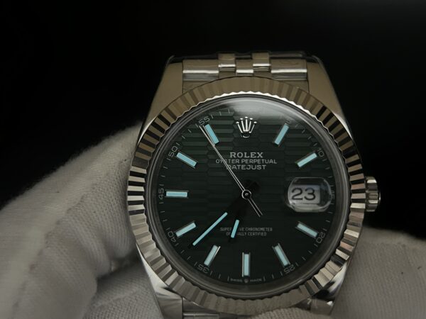 DateJust 41MM 126334 SS Clean Factory 1:1 Best Edition Green Fluted Dial on SS Jubilee Bracelet VR3235 - Image 10
