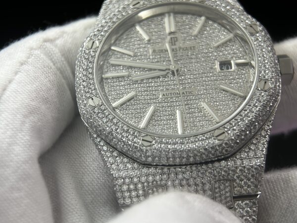 Royal Oak 41mm 15400 Customized FUll moissanite (Based on APS factory) - Image 4