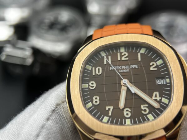 Aquanaut 5167R SS 3KF Best Edition Gray Dial on Orange Rubber Strap A324 Super Clone V2 - Image 6