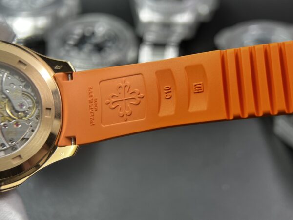 Aquanaut 5167R SS 3KF Best Edition Gray Dial on Orange Rubber Strap A324 Super Clone V2 - Image 10