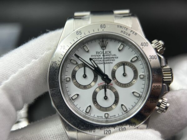 Daytona 116520 Clean Factory 1:1 Best Edition 904L SS Case and Bracelet White Dial SA4130 - Image 2