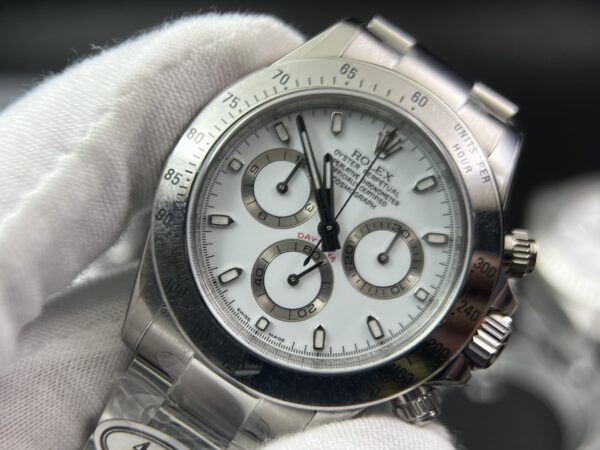 Daytona 116520 Clean Factory 1:1 Best Edition 904L SS Case and Bracelet White Dial SA4130 - Image 3