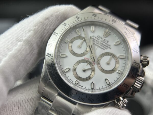 Daytona 116520 Clean Factory 1:1 Best Edition 904L SS Case and Bracelet White Dial SA4130 - Image 4