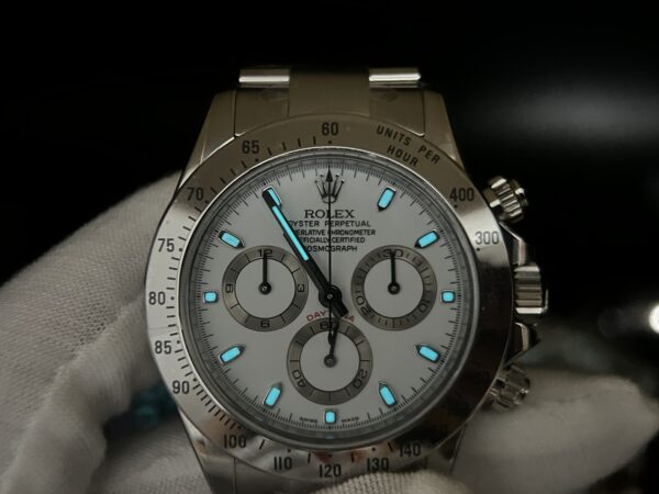 Daytona 116520 Clean Factory 1:1 Best Edition 904L SS Case and Bracelet White Dial SA4130 - Image 13