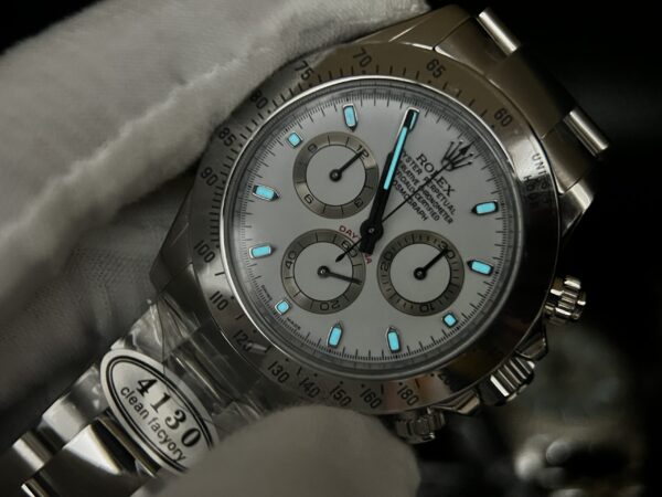 Daytona 116520 Clean Factory 1:1 Best Edition 904L SS Case and Bracelet White Dial SA4130