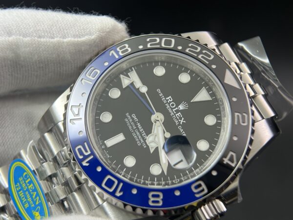 GMT-Master II 126710 BLNR Black/Blue Ceramic 904L Steel Clean Factory Best Edition on Oyster and Jubilee Bracelet DD3285 V3 version - Image 6