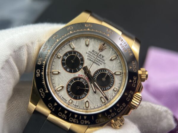 Daytona 116515LN Meteorite Dial Oysterflex Everose Gold Mens Watch(Based on Clean Factory Daytona) - Image 4