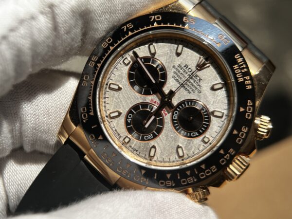 Daytona 116515LN Meteorite Dial Oysterflex Everose Gold Mens Watch(Based on Clean Factory Daytona)