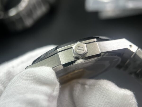 Royal Oak 41mm 15400 SS APS Factory 1:1 Best Edition Blue Textured Dial on SS Bracelet A3120 - Image 7