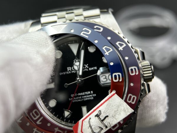 GMT-Master II 126710 BLRO Upgrade Close Genuine Red/Blue Ceramic 904L Steel Clean Factory Best Edition on Jubilee and oyster Bracelet DD3285 V3 version
