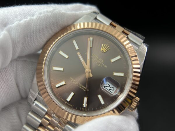DateJust 41 126331 904L SS/RG VSF 1:1 Best Edition Brown Dial on Jubilee Bracelet VS3235 - Image 7