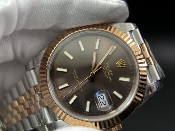 DateJust 41 126331 904L SS/RG VSF 1:1 Best Edition Brown Dial on Jubilee Bracelet VS3235 - Image 6