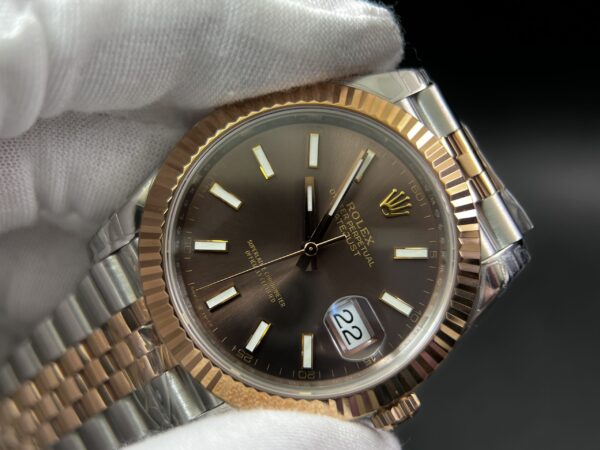 DateJust 41 126331 904L SS/RG VSF 1:1 Best Edition Brown Dial on Jubilee Bracelet VS3235