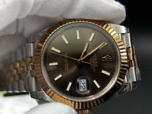 DateJust 41 126331 904L SS/RG VSF 1:1 Best Edition Brown Dial on Jubilee Bracelet VS3235 - Image 4