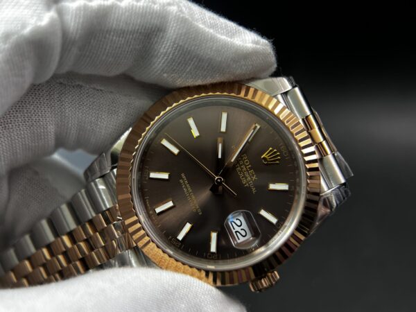 DateJust 41 126331 904L SS/RG VSF 1:1 Best Edition Brown Dial on Jubilee Bracelet VS3235 - Image 3