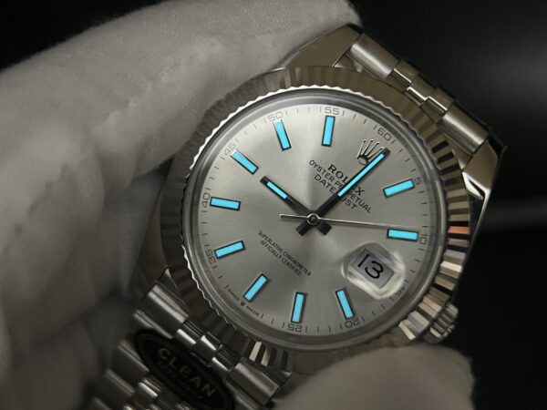 DateJust 41126234 Clean Factory 1:1 Best Edition 904L Steel Silver Stick Dial on Jubilee Bracelet VR3235 - Image 8