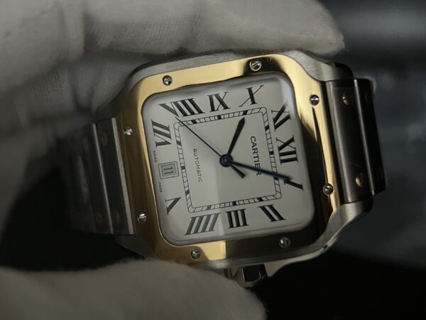 Santos de Cartier XL 40mm SS/YG BVF 1:1 Best Edition White Dial on SS/YG Bracelet MIYOTA 9015 - Image 8