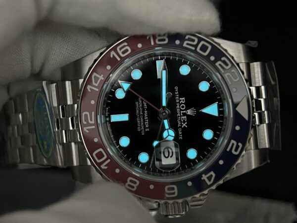 GMT-Master II 126710 BLRO Upgrade Close Genuine Red/Blue Ceramic 904L Steel Clean Factory Best Edition on Jubilee and oyster Bracelet DD3285 V3 version - Image 8