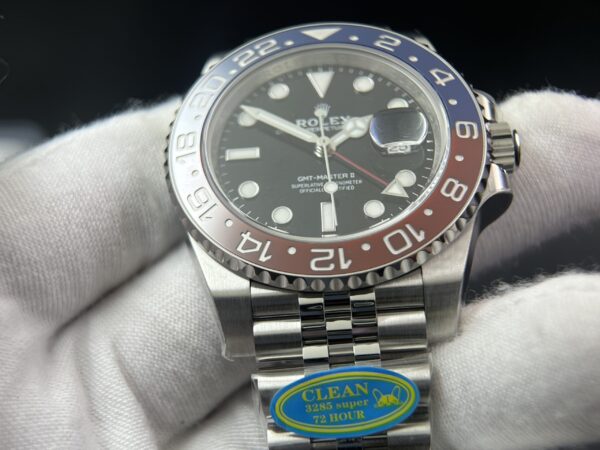 GMT-Master II 126710 BLRO Red/Blue Ceramic 904L Steel Clean Factory Best Edition on Jubilee and oyster Bracelet DD3285 V3 version - Image 6