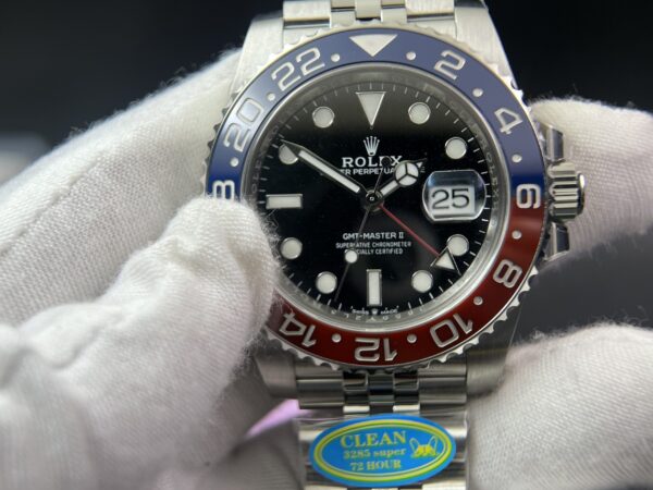 GMT-Master II 126710 BLRO Red/Blue Ceramic 904L Steel Clean Factory Best Edition on Jubilee and oyster Bracelet DD3285 V3 version - Image 7