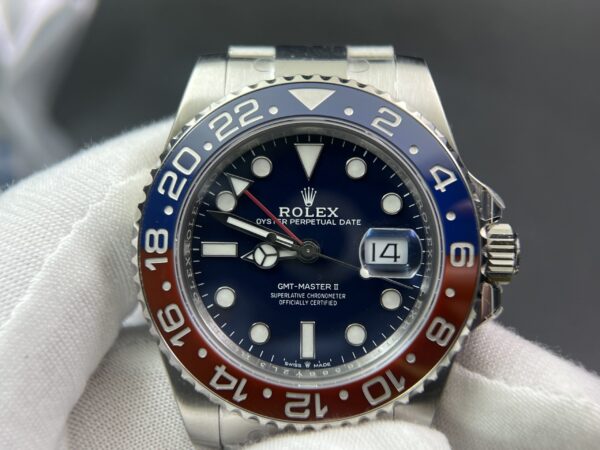 GMT Master II 126719 BLRO Red/Blue Ceramic 904L SS Clean Factory 1:1 Best Edition Blue Dial on Oyster Bracelet VR3186 CHS - Image 2