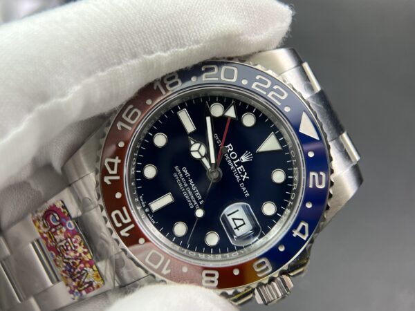 GMT Master II 126719 BLRO Red/Blue Ceramic 904L SS Clean Factory 1:1 Best Edition Blue Dial on Oyster Bracelet VR3186 CHS - Image 4