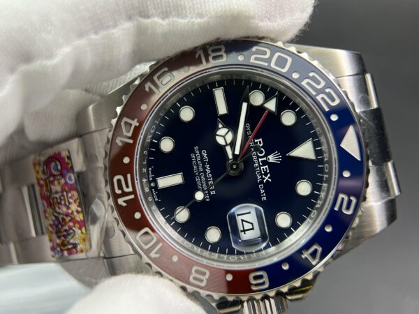 GMT Master II 126719 BLRO Red/Blue Ceramic 904L SS Clean Factory 1:1 Best Edition Blue Dial on Oyster Bracelet VR3186 CHS - Image 5