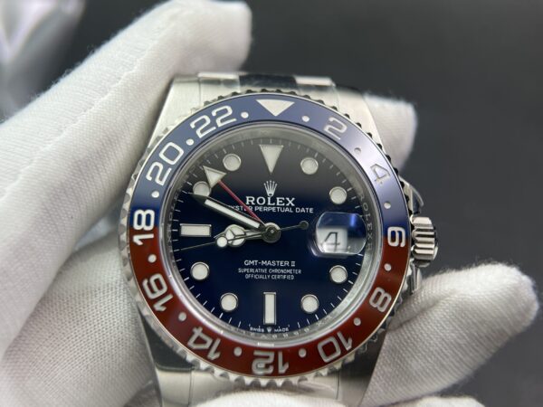 GMT Master II 126719 BLRO Red/Blue Ceramic 904L SS Clean Factory 1:1 Best Edition Blue Dial on Oyster Bracelet VR3186 CHS