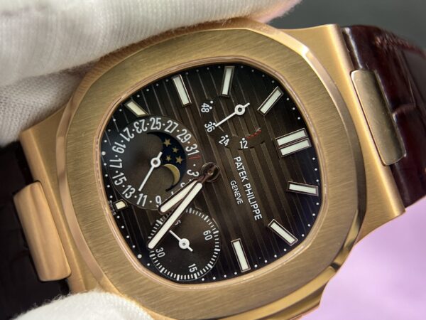 Customization 5712 1:1 Best Edition Brown Dial on Brown Leather Strap A240 Super Clone(Based on PPF 5712 V2) - Image 5