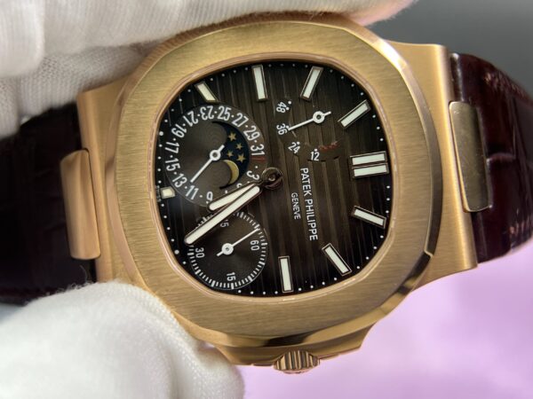 Customization 5712 1:1 Best Edition Brown Dial on Brown Leather Strap A240 Super Clone(Based on PPF 5712 V2) - Image 7